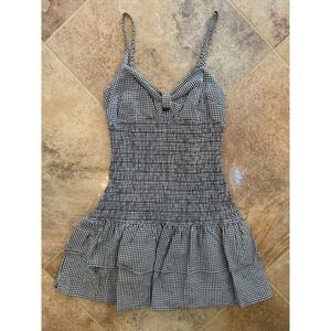 Women's Wild Fable Black & White Plaid Gingham Tiered Sundress Size Small NWT